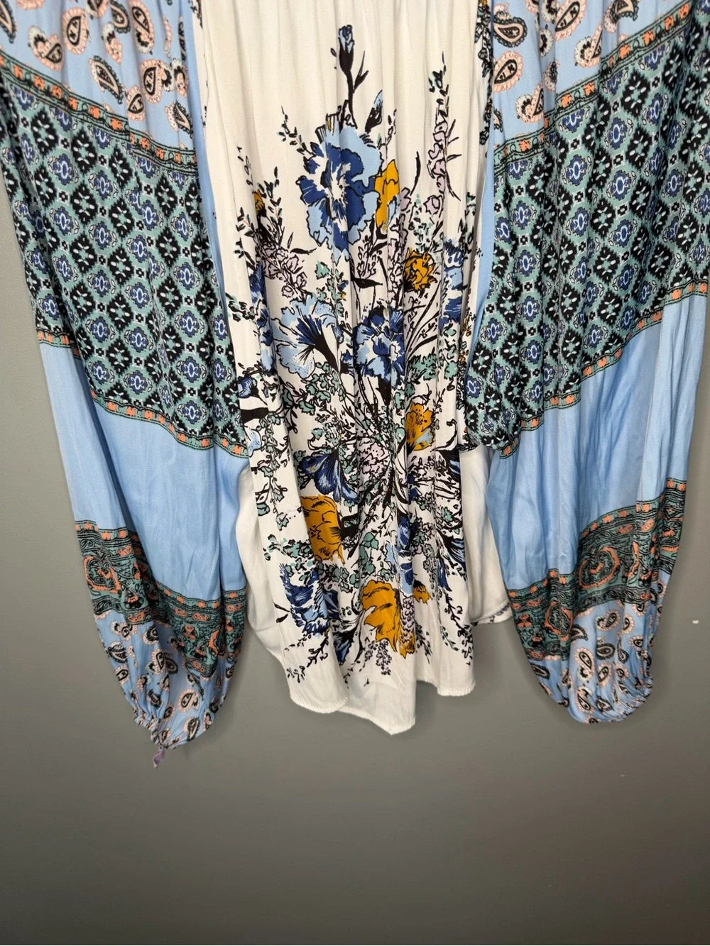 Free People Positano Print Blouse - Ivory